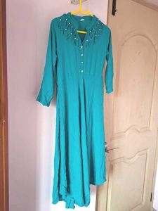 Teal Embellished Ethnic Gown
