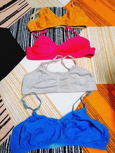 Set of 4 Colorful Bras