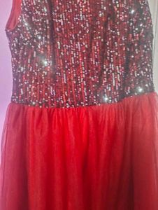 Floor length Maroon gown