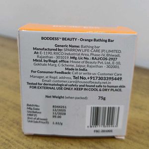 Boddess Orange Bathing Bar - Pack of 2