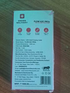 Swiss Military USB-A to USB-C Cable of 1