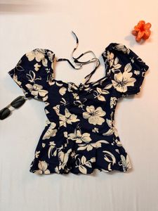 Ralph Lauren Vintage Floral Peplum Top