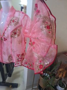 Embroidered Pink Kimono Jacket