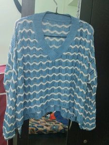 Blue And White Top