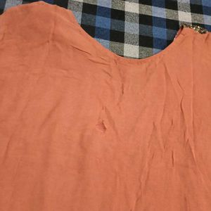 Elegant Rust Orange Heavy Sequence 3PC Party Suit