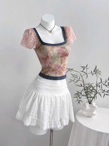 Floral Lace Sleeve Top