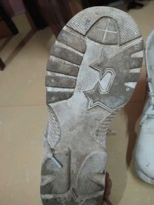 Chunky White High-Top Boots
