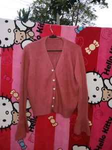 Elegant Pink Cardigan