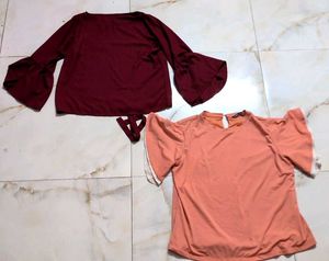 COMBO Stylish Bell Sleeve Tops - Set of 2