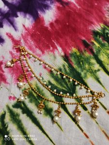 Bahubali Ear Ring Joint With Beads Design