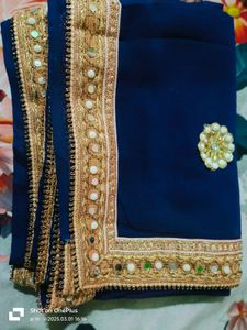 Women And Girls Nevi Blue Saree