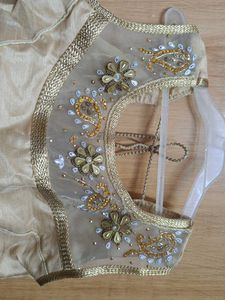 Elegant Gold Embroidered Blouse