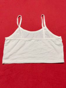 White Cotton Crop Cami