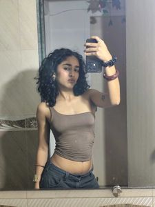 One Shoulder Ribbed Tank Top