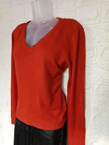 Zara coral knit sweater