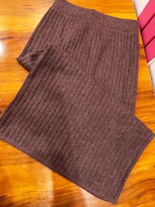Cozy Ribbed Knit Wide Leg Pants