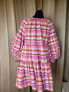 Charming Plaid Tiered Dress