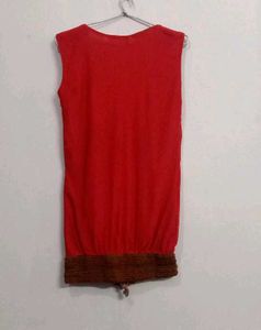 Red Button-Up Top