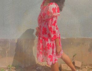 Flowy Floral Print Maxi Dress