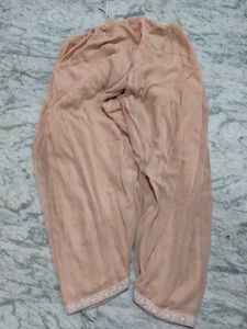 Peach Kashmiri Hand Work Suit set