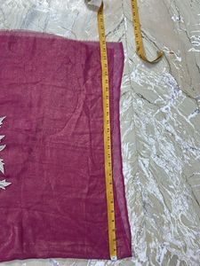 Embroidered blouse peice onion peel colour