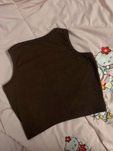 Brown California Crop Top