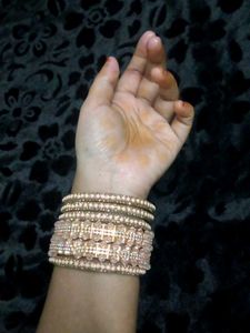 Peachish Rose Gold Bangles