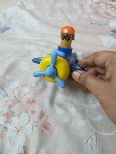 Blue Toy Airplane with Pilot