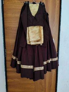 Women's brown Lehenga Choli Set