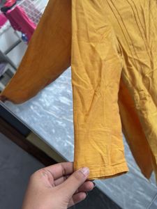 Yellow Cotton Kurta