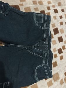 Dark Wash Cargo Jeans