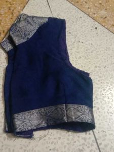 Navy Blue Saree with Floral Print