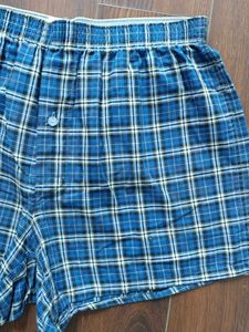 Classic Blue Plaid Boxer Shorts XL