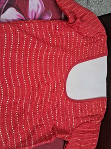 Red Sequined Blouse