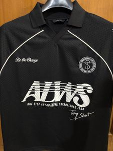 Westside Nuon Men's Black Graphic Polo Jersey