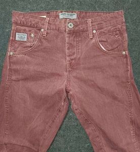 Jack &amp; Jones Core Workwear Faded Burgundy Denim