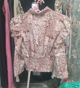 Patterned Brown Top
