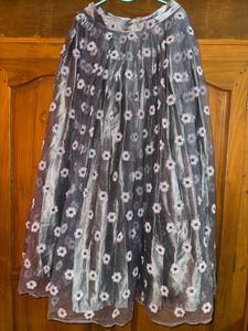 Sheer Floral Maxi Skirt