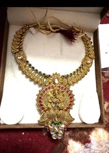 Traditional Indian Gold Necklace Heavy Ganesha Sty