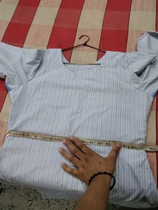 Classic Blue Striped Kurti