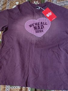 Purple "We're All Mad Here" Graphic Tee