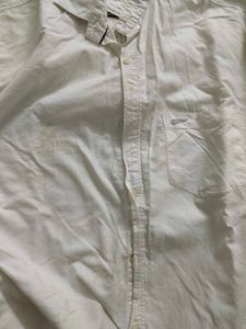 White Long Sleeve Casual Shirt