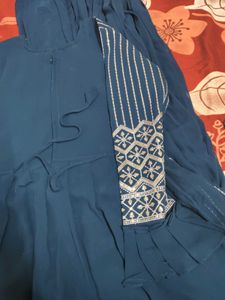 Elegant Blue Embroidered Salwar Suit