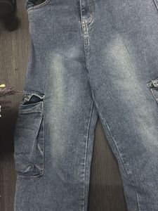 Stylish Blue Cargo Jeans