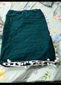 Teal Kurta Set with White Embellishments