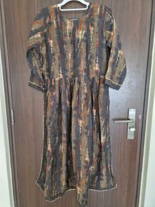 Elegant Printed Kurta with Dupatta L