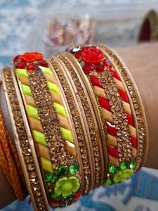 Lakh Designer Embellished Bangle Set