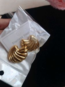 Elegant Gold-Tone Swirl Earrings