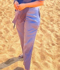 Grey satin pant worn once