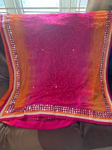 vibrant pink Designer Kurta Set with Dupatta